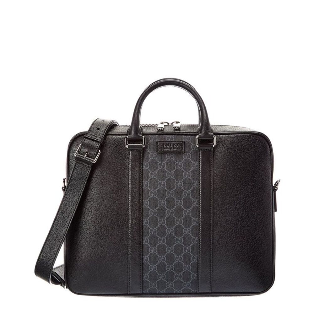 Gucci Canvas & Leather Briefcase, Black